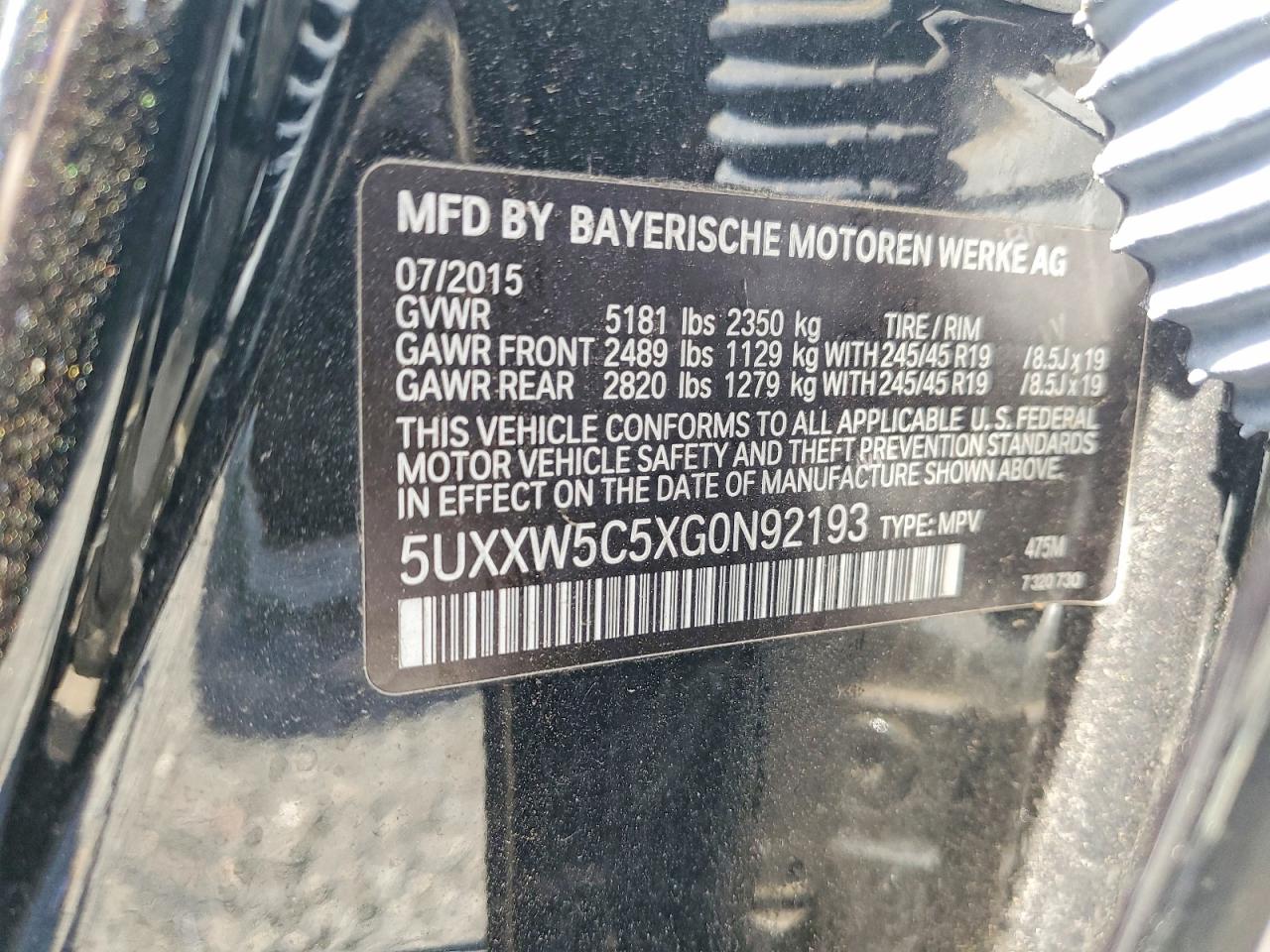 2016 BMW X4