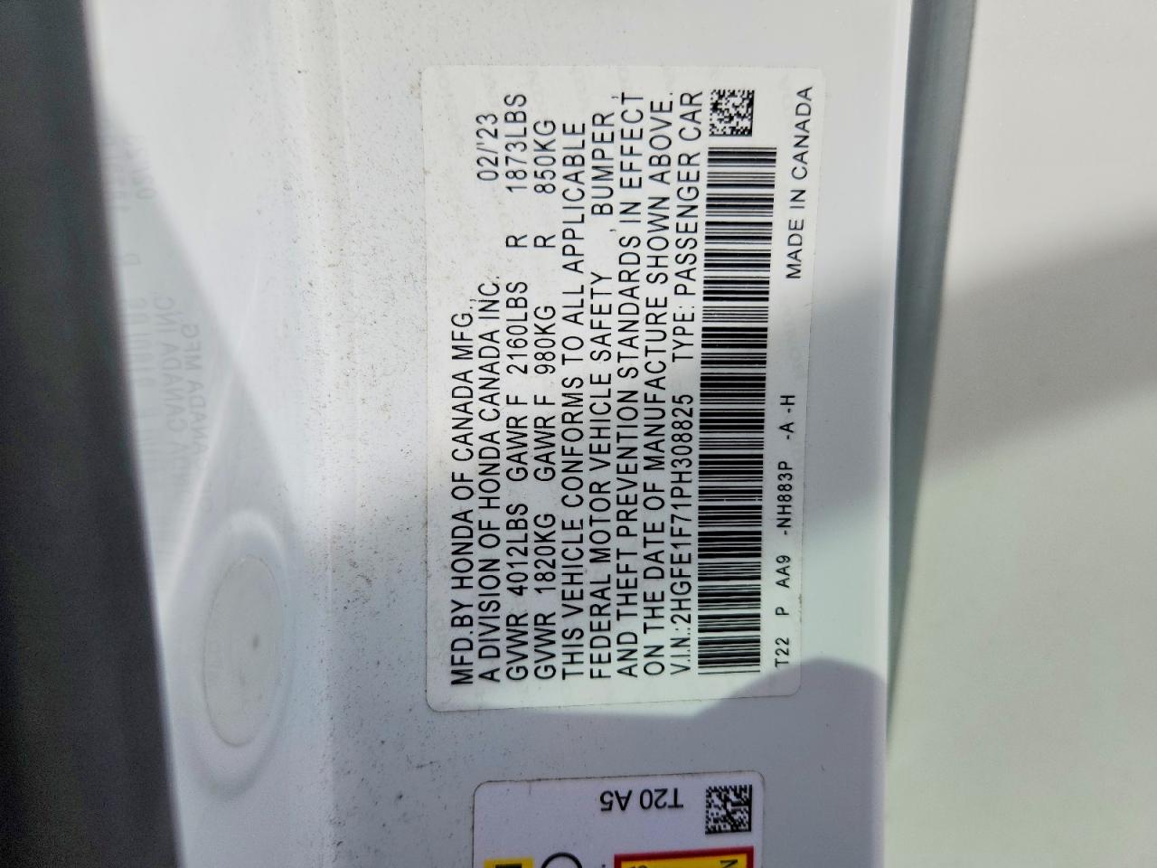 2023 HONDA CIVIC