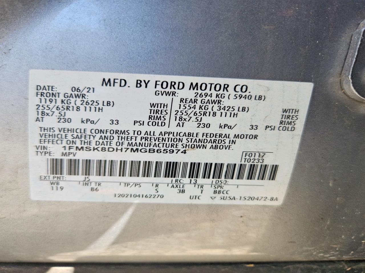 2021 FORD EXPLORER