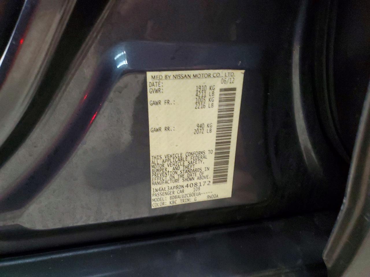 2013 NISSAN ALTIMA