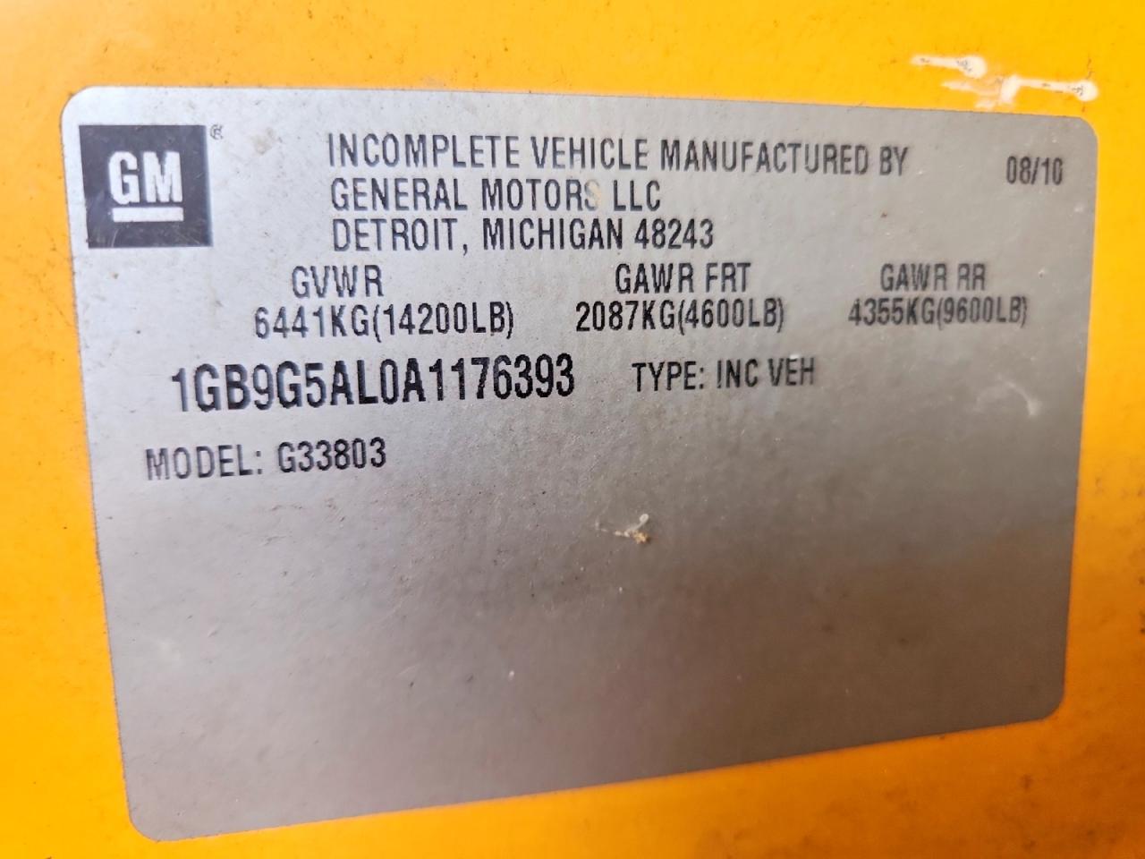 2010 CHEV EXPRESS