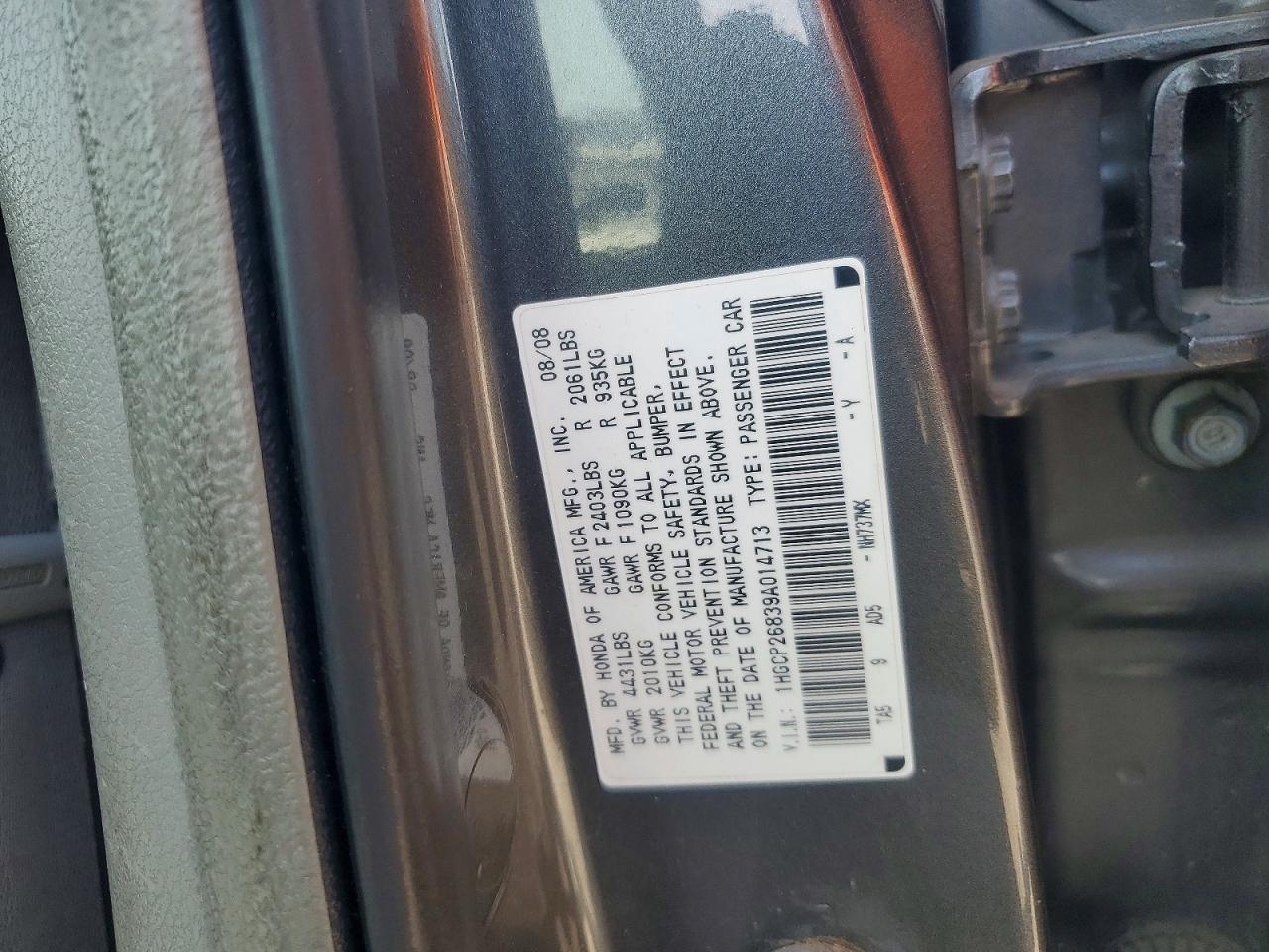 2009 HONDA ACCORD