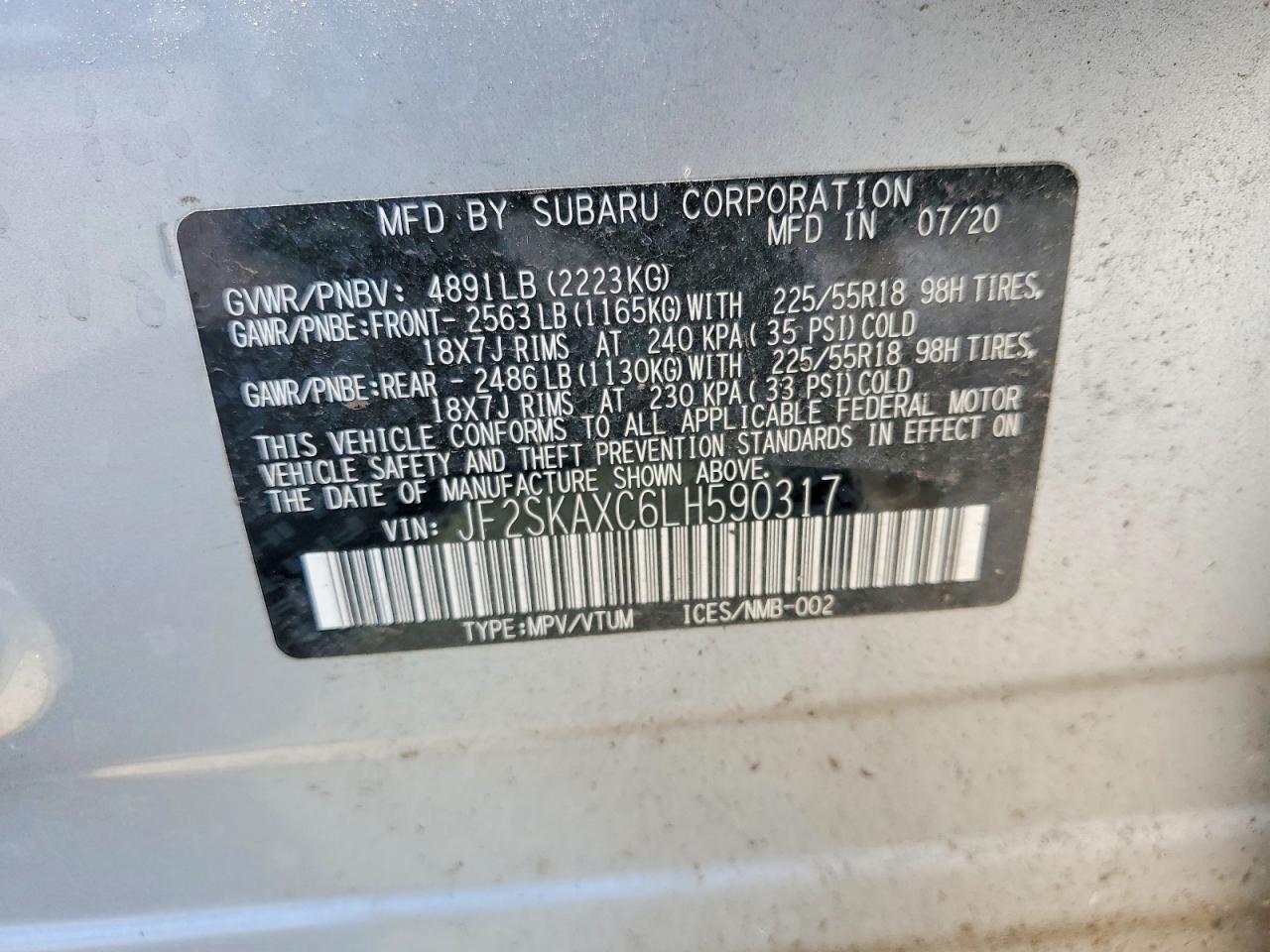 2020 SUBARU FORESTER