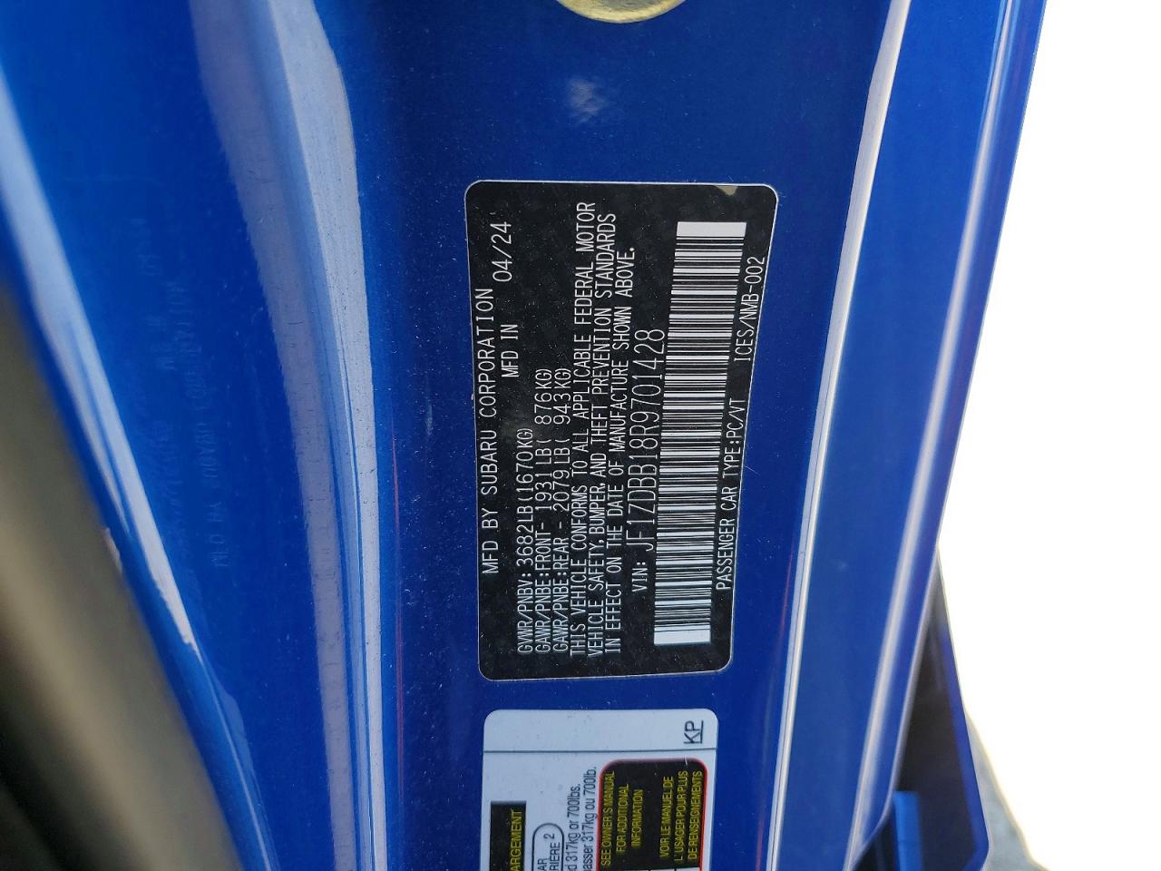 2024 SUBARU BRZ