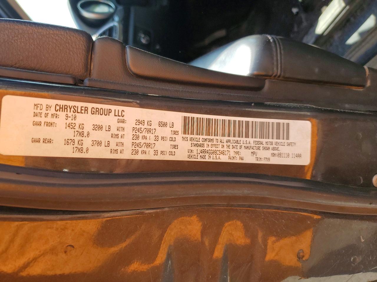 2011 JEEP CHEROKEE
