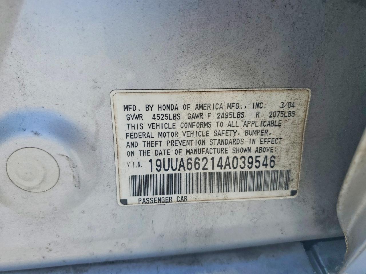 2004 ACURA TL