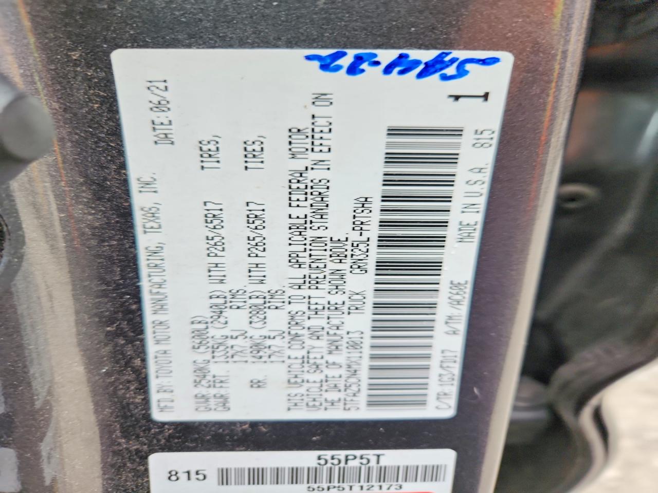 2021 TOYOTA TACOMA
