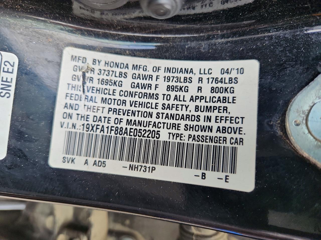 2010 HONDA CIVIC
