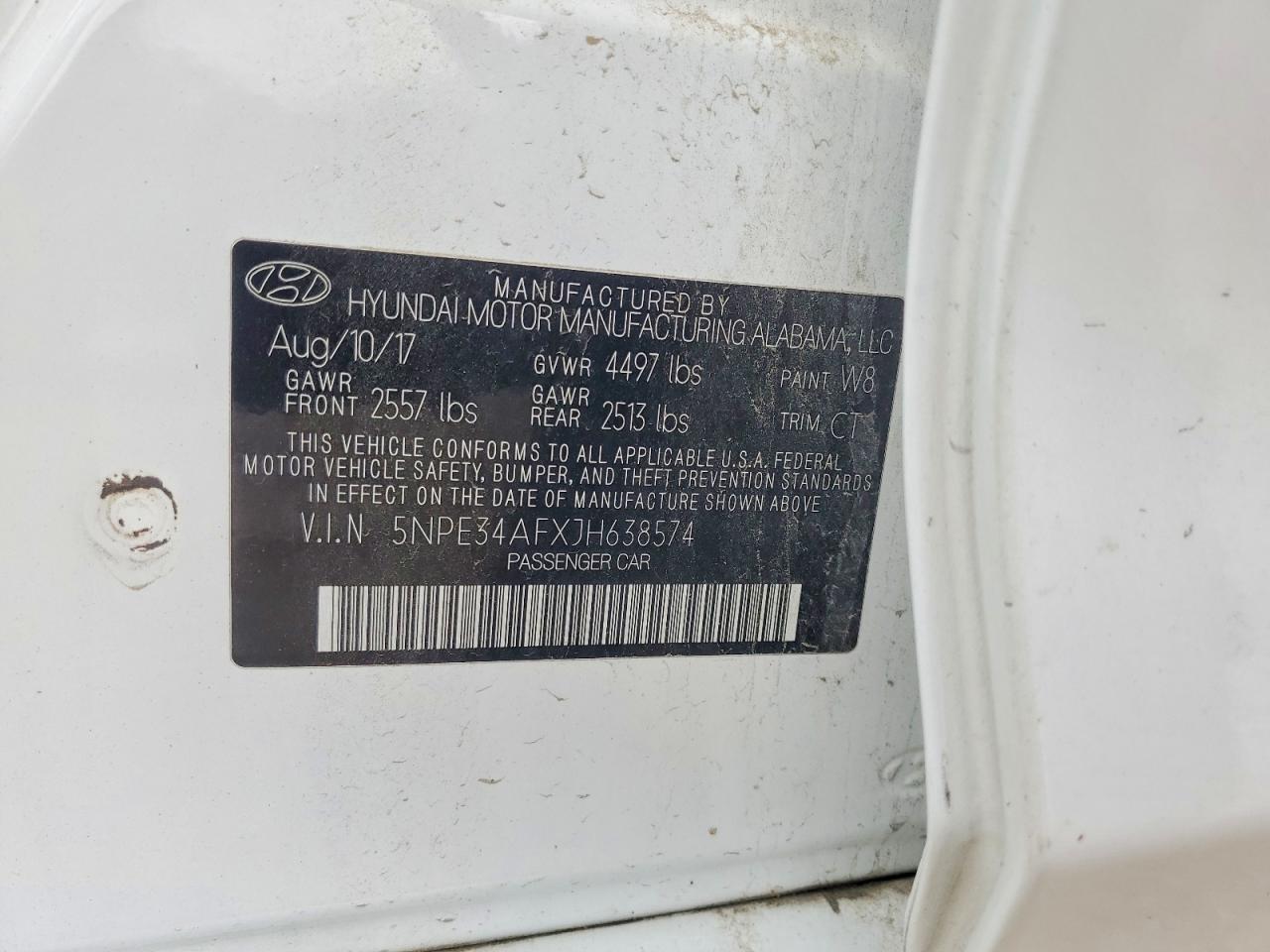 2018 HYUNDAI SONATA