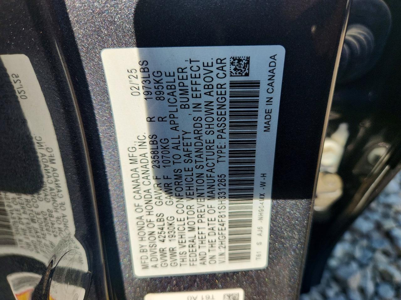 2025 HONDA CIVIC