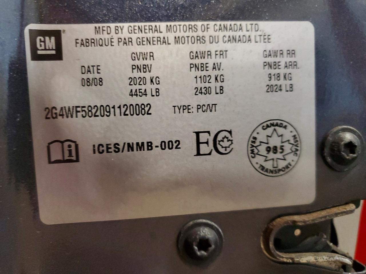 2009 BUICK ALLURE