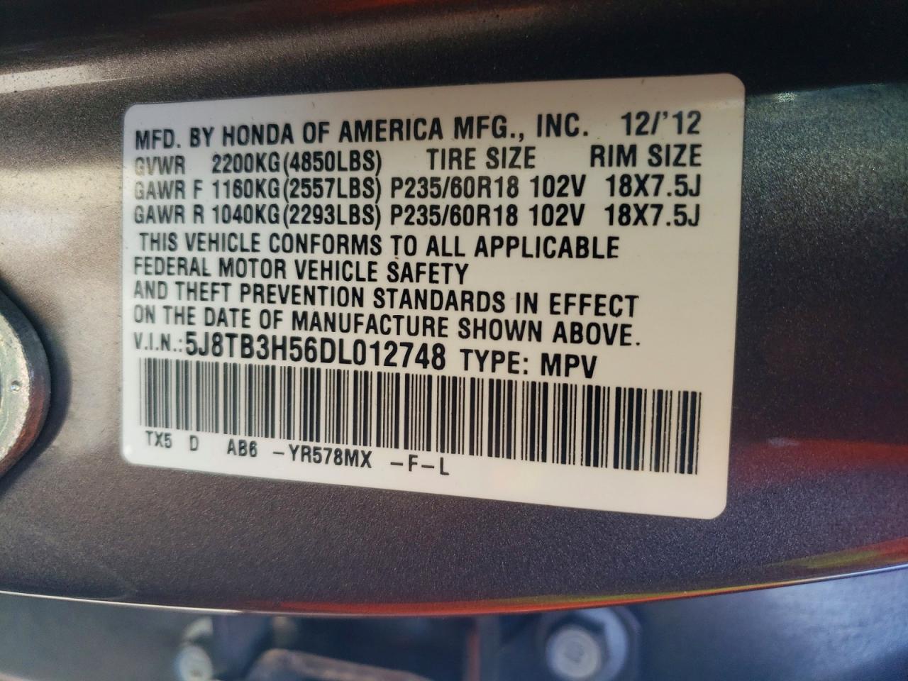 2013 ACURA RDX