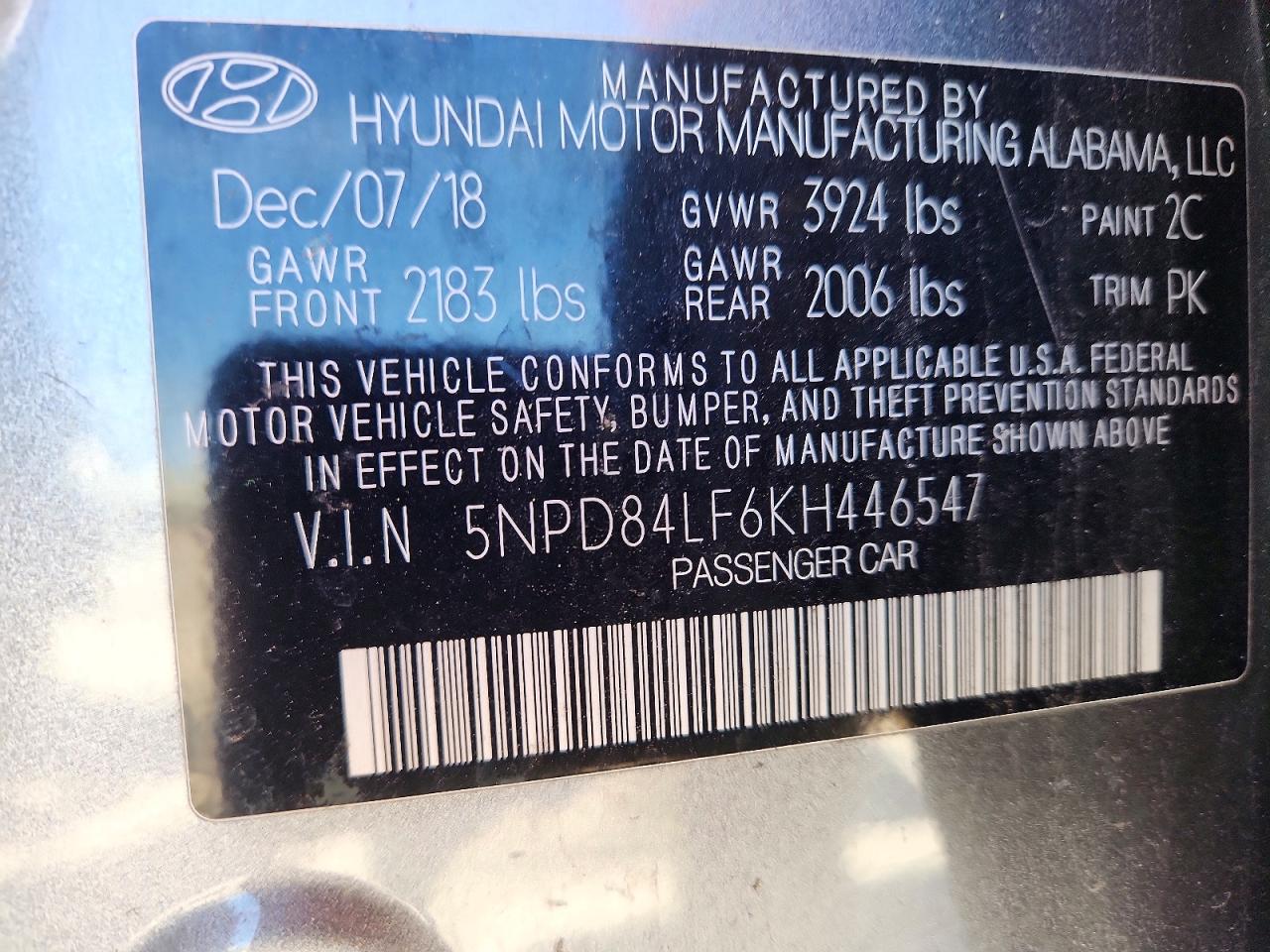 2019 HYUNDAI ELANTRA