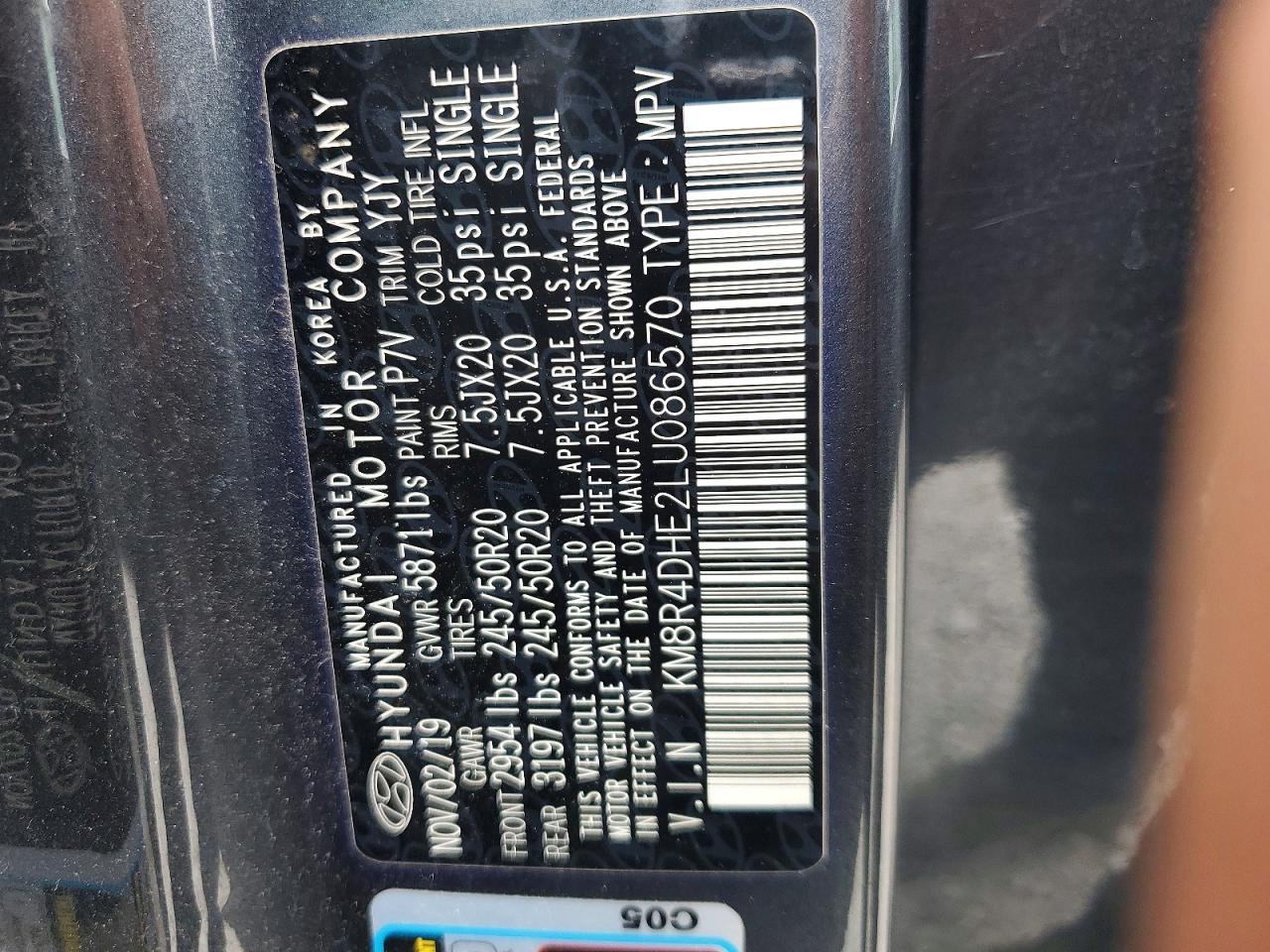 2020 HYUNDAI PALISADE