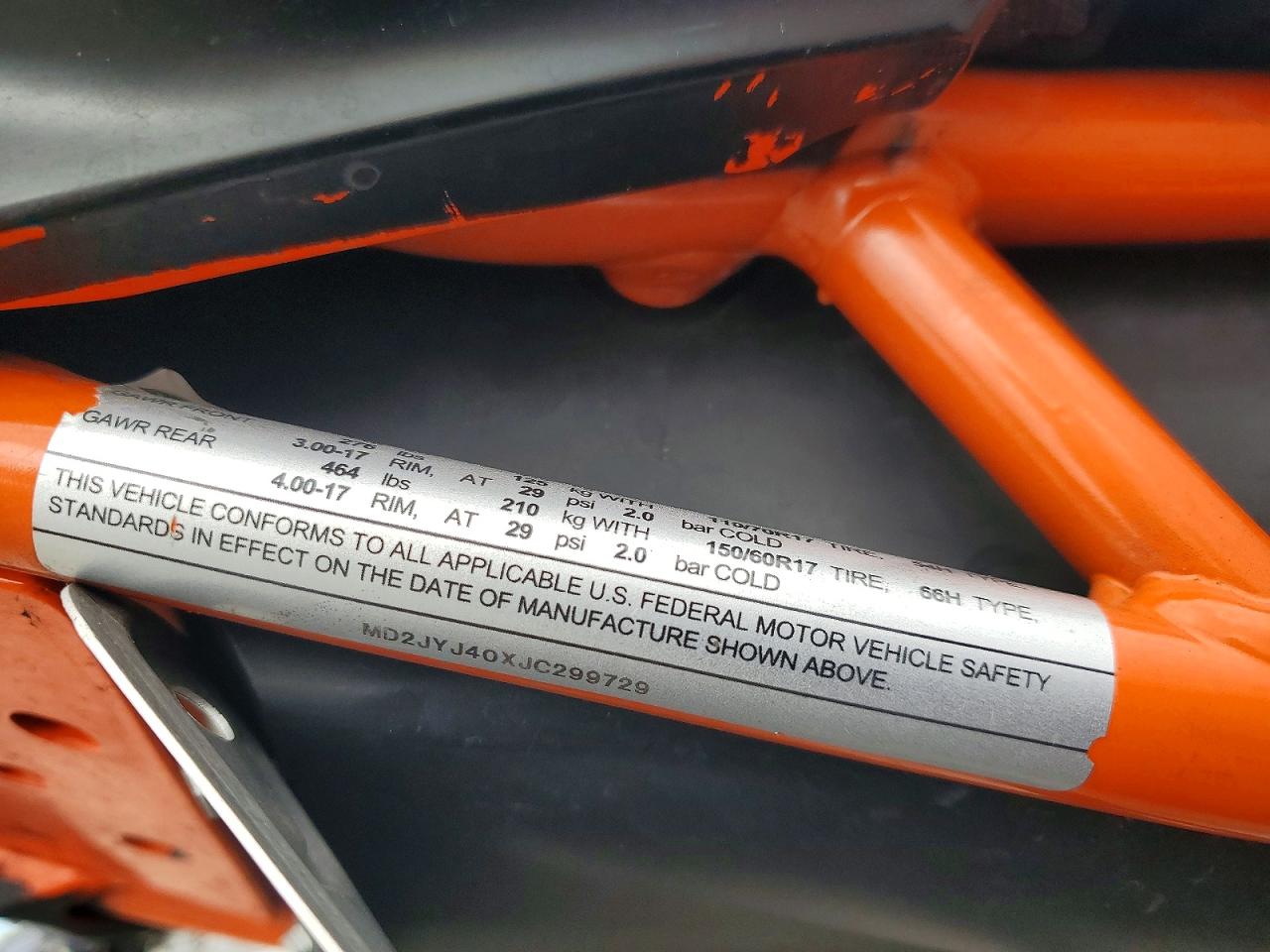 2018 KTM MOTORCYCLE