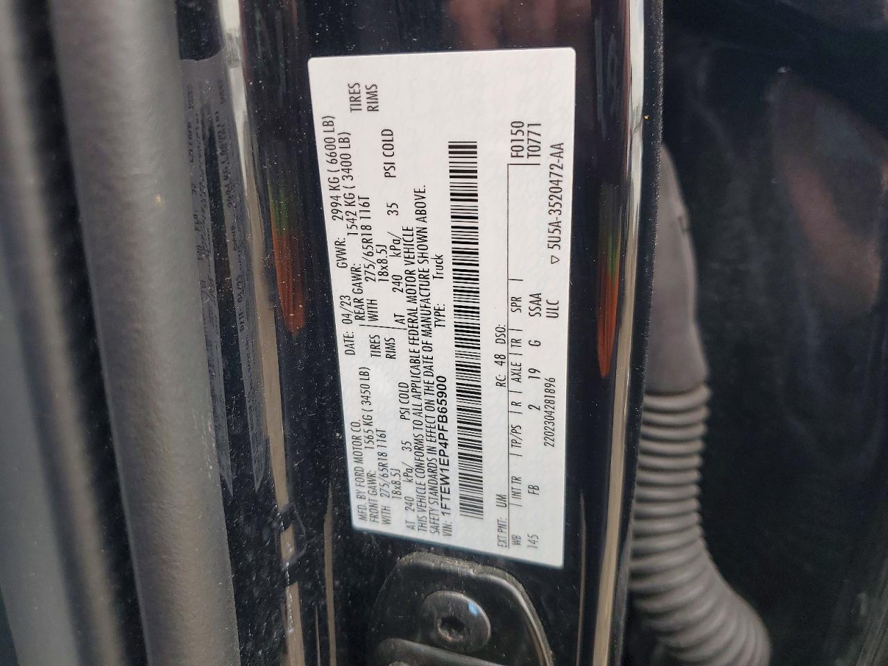 2023 FORD F150