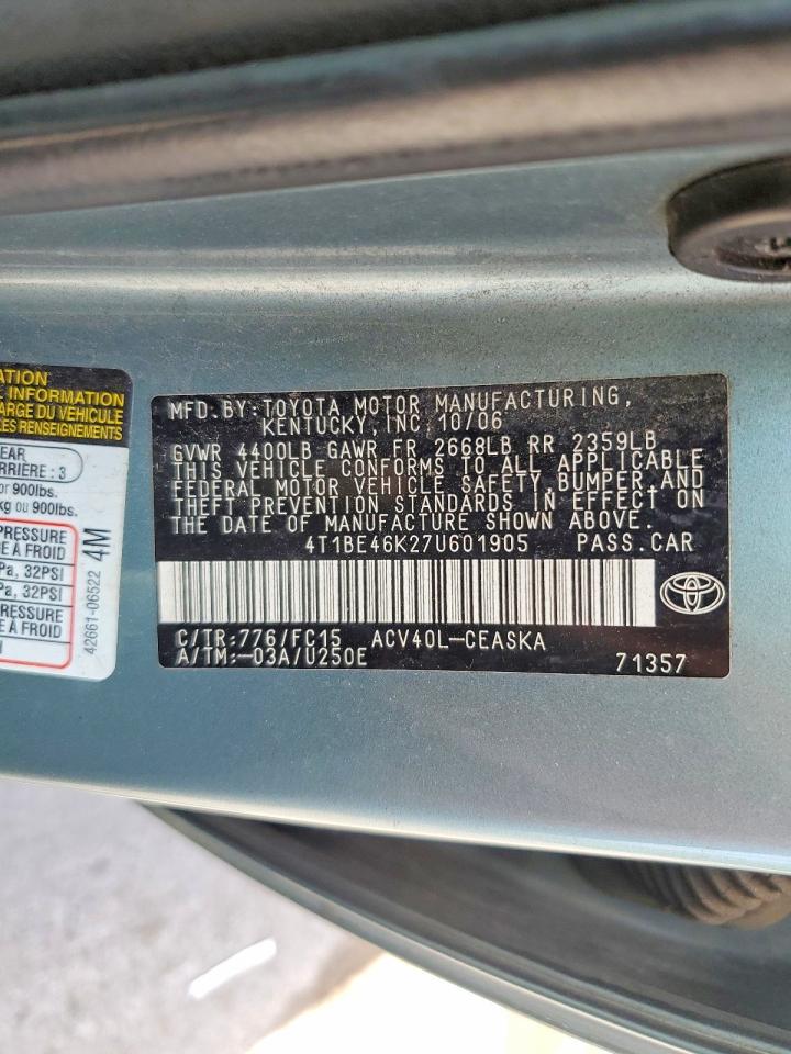 2007 TOYOTA CAMRY