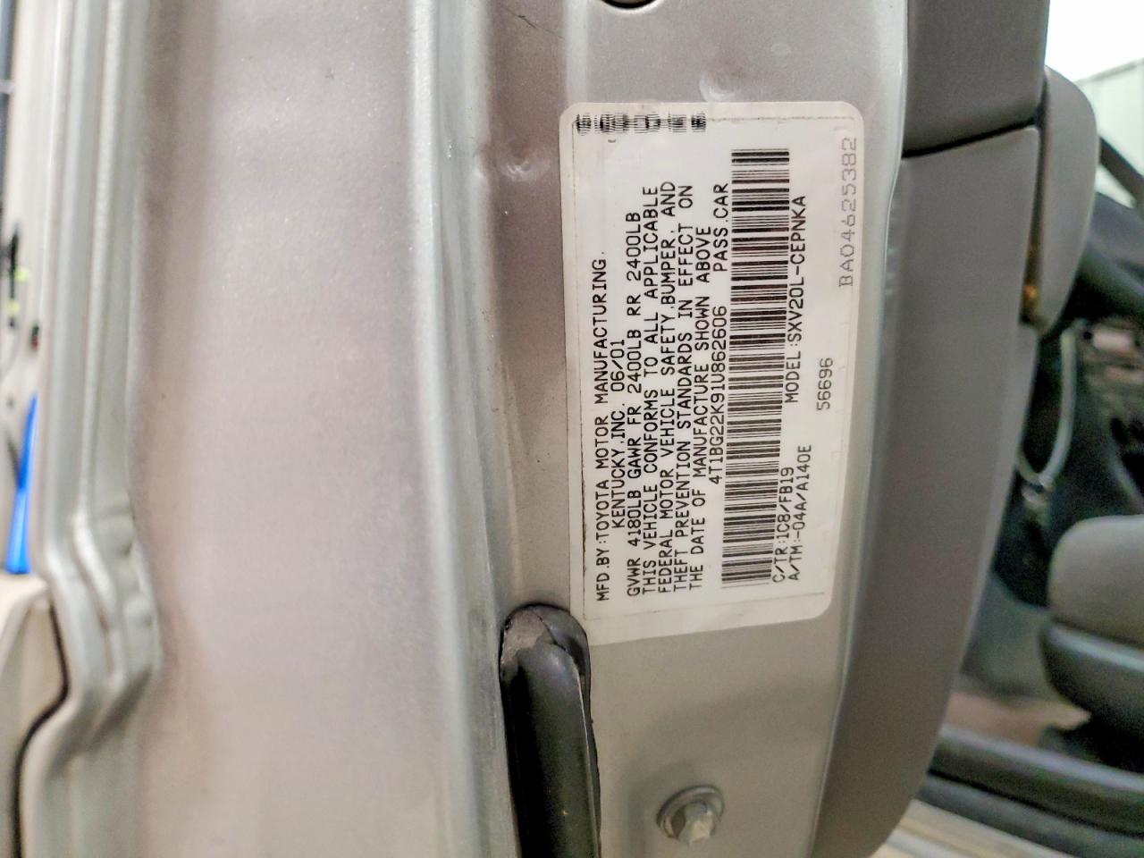 2001 TOYOTA CAMRY