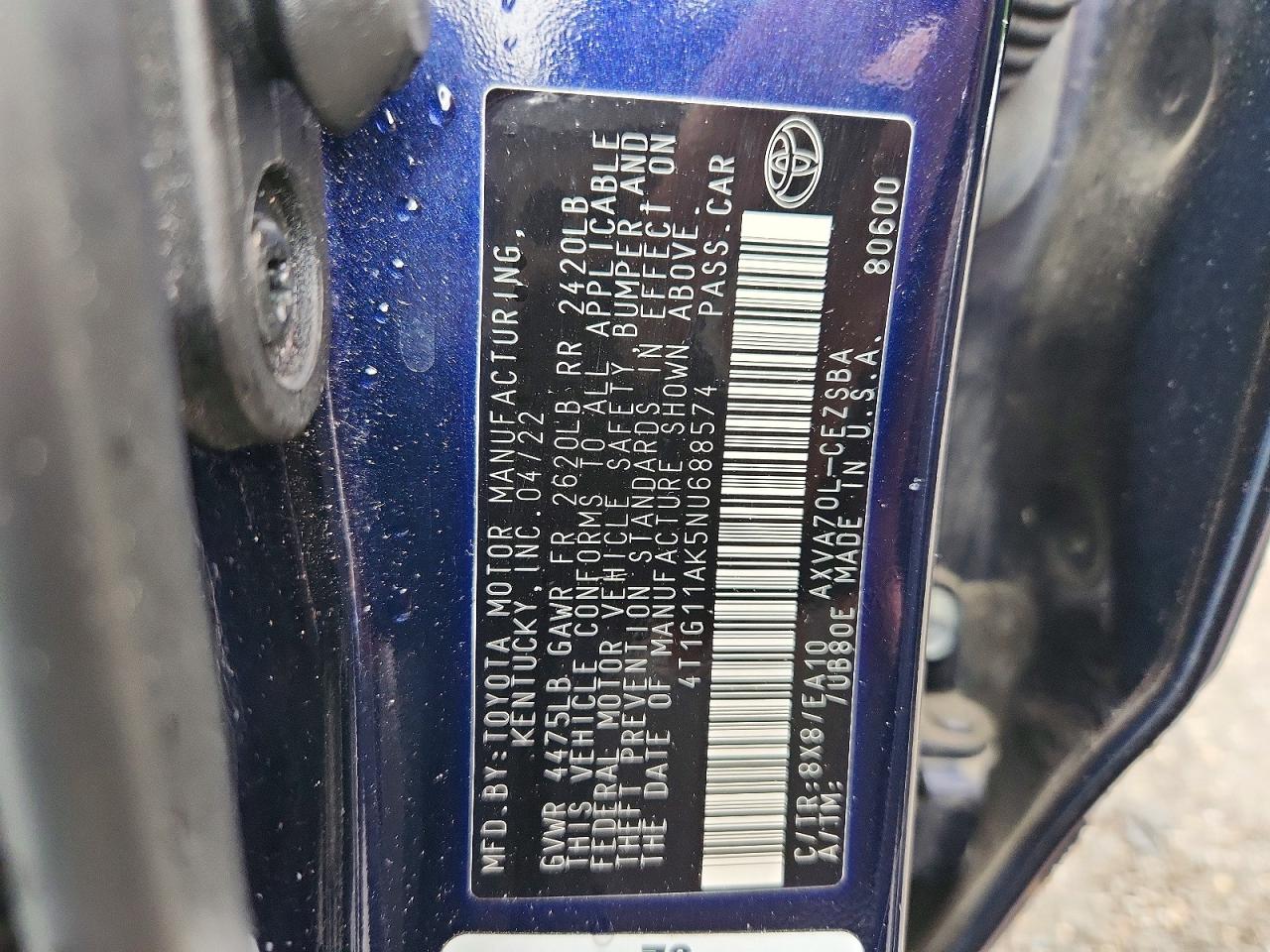 2022 TOYOTA CAMRY