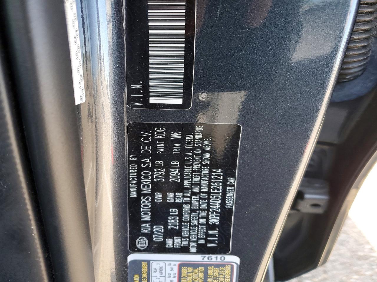 2020 KIA FORTE