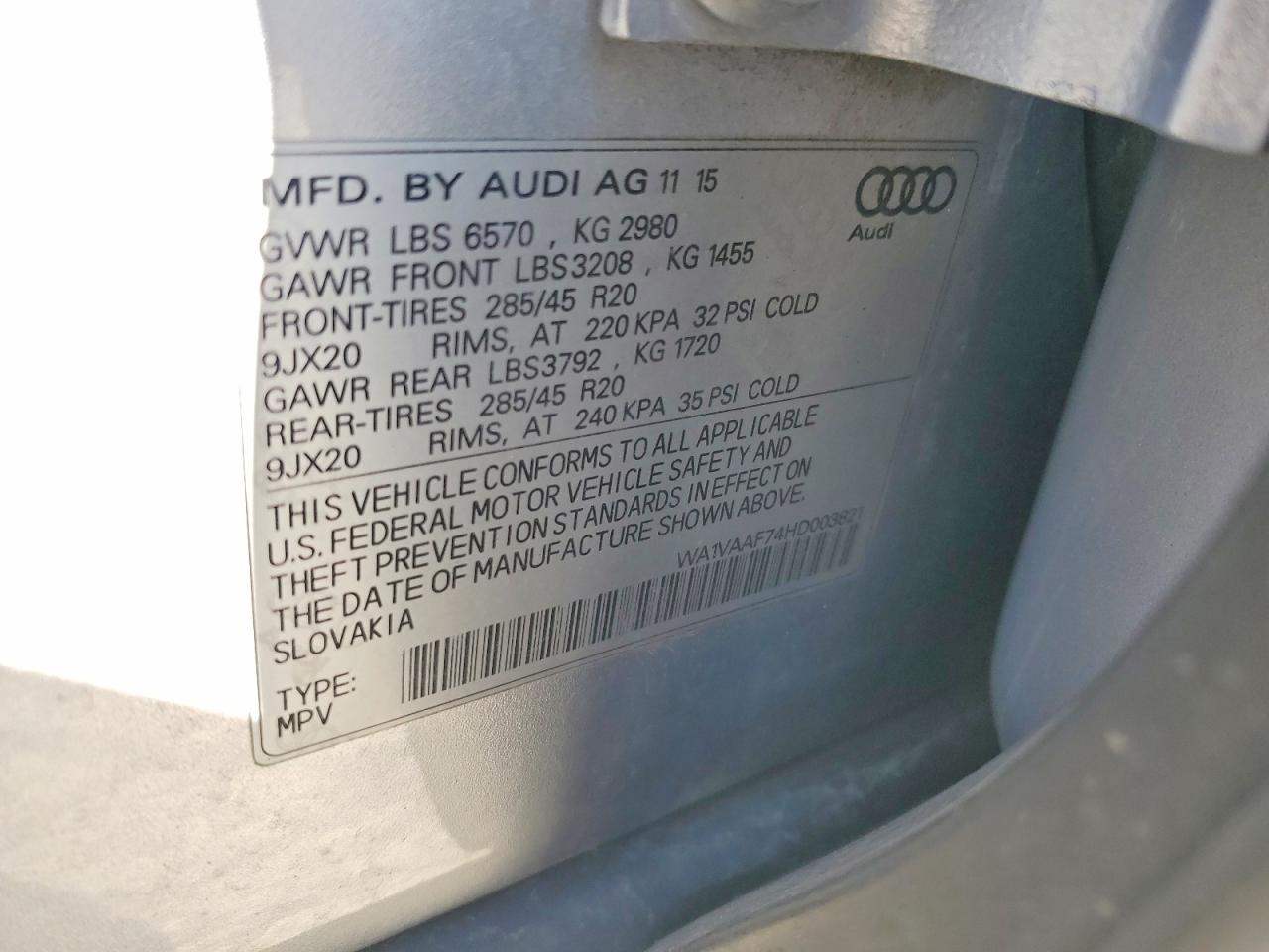 2017 AUDI Q7