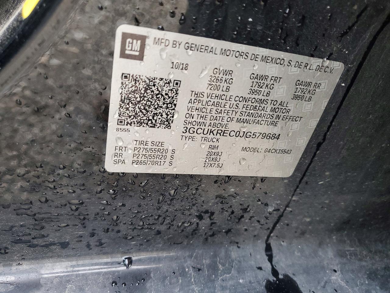 2018 CHEVROLET SILVERADO