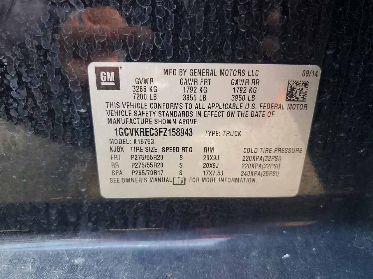 2015 CHEVROLET SILVERADO