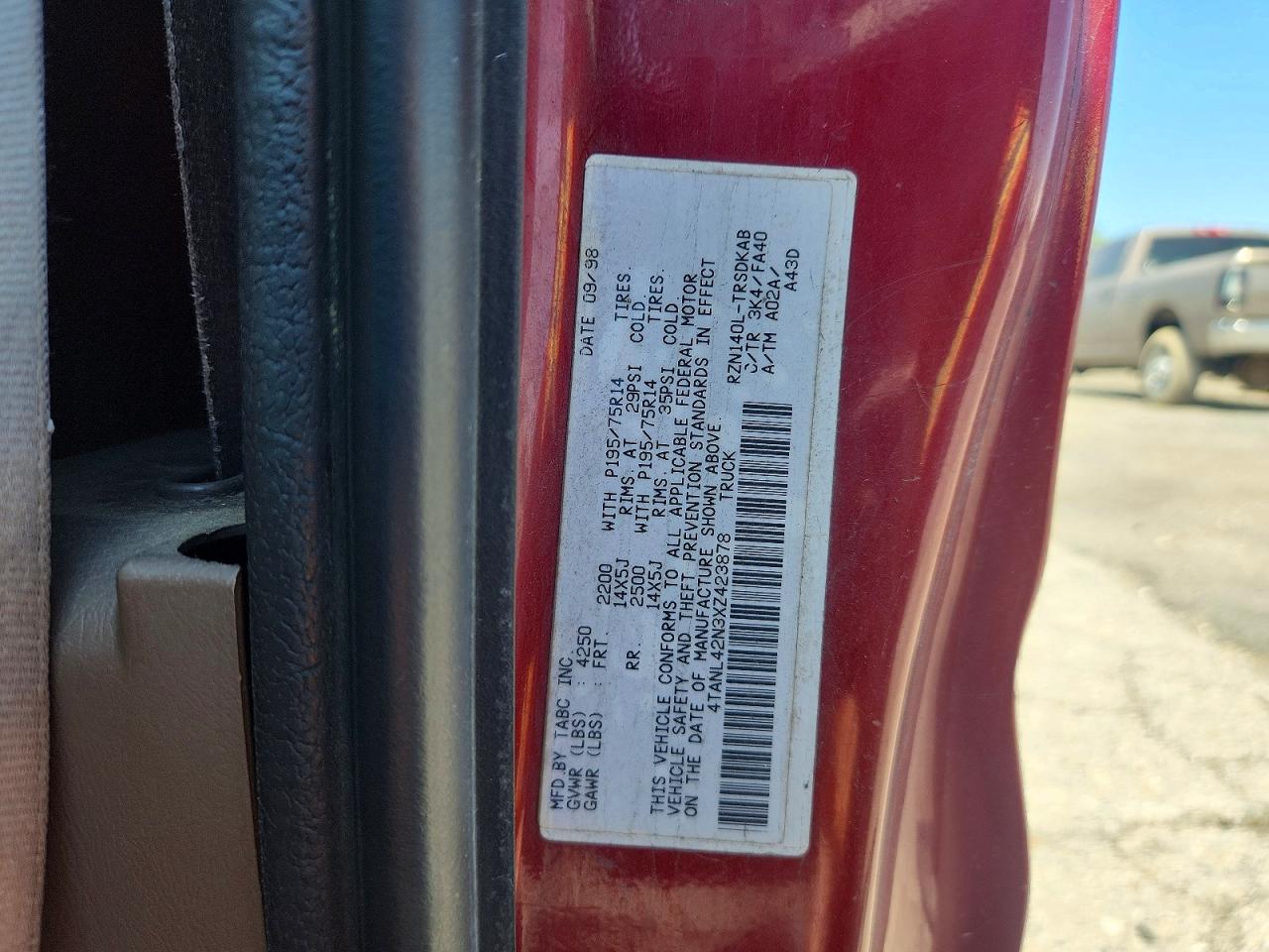 1999 TOYOTA TACOMA