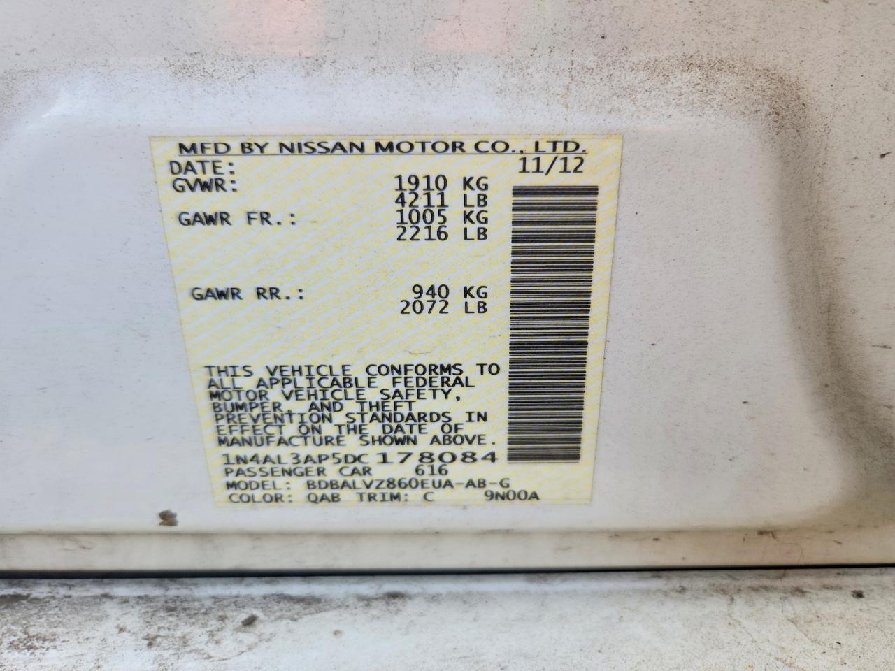 2013 NISSAN ALTIMA