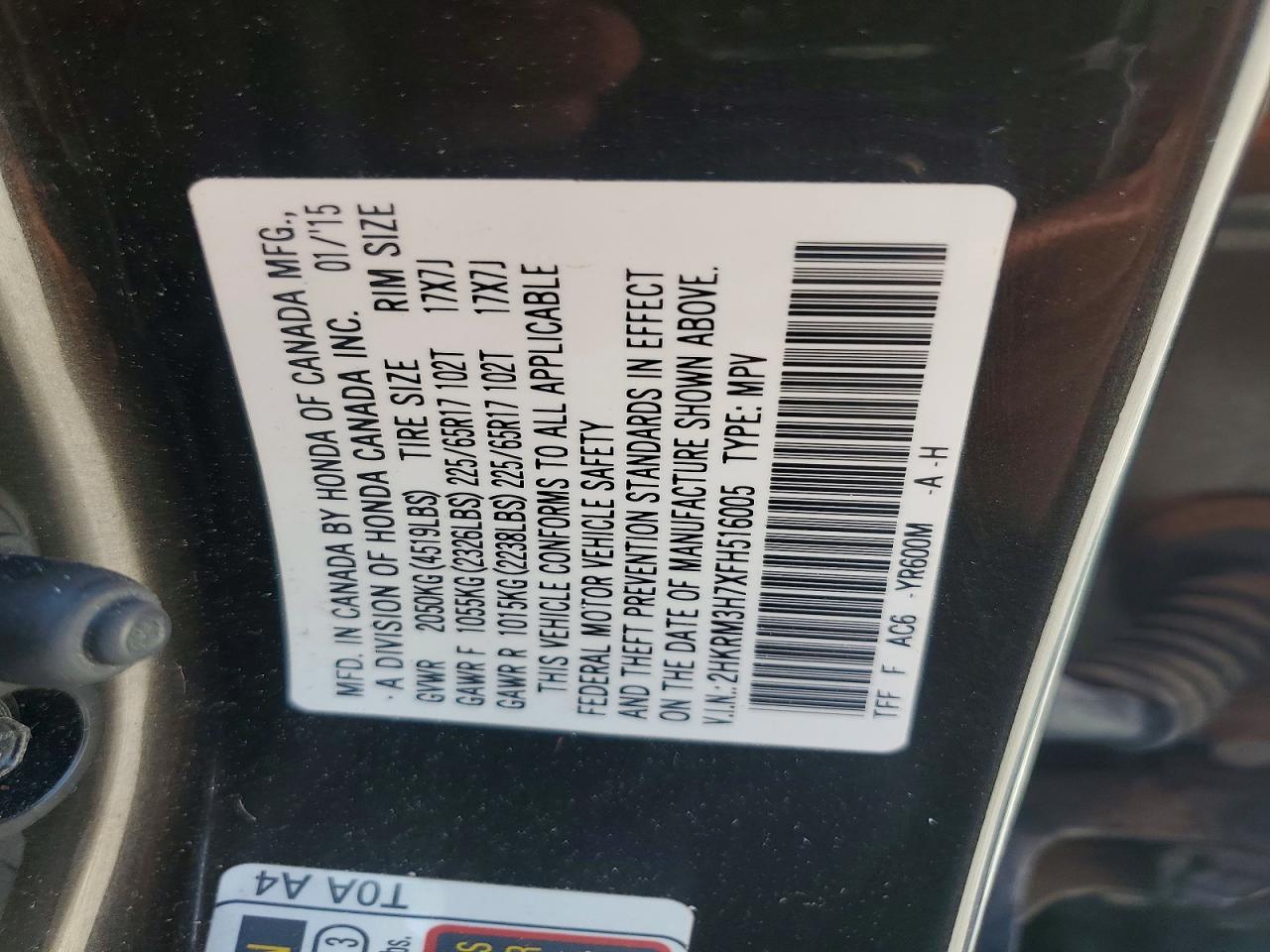 2015 HONDA CRV