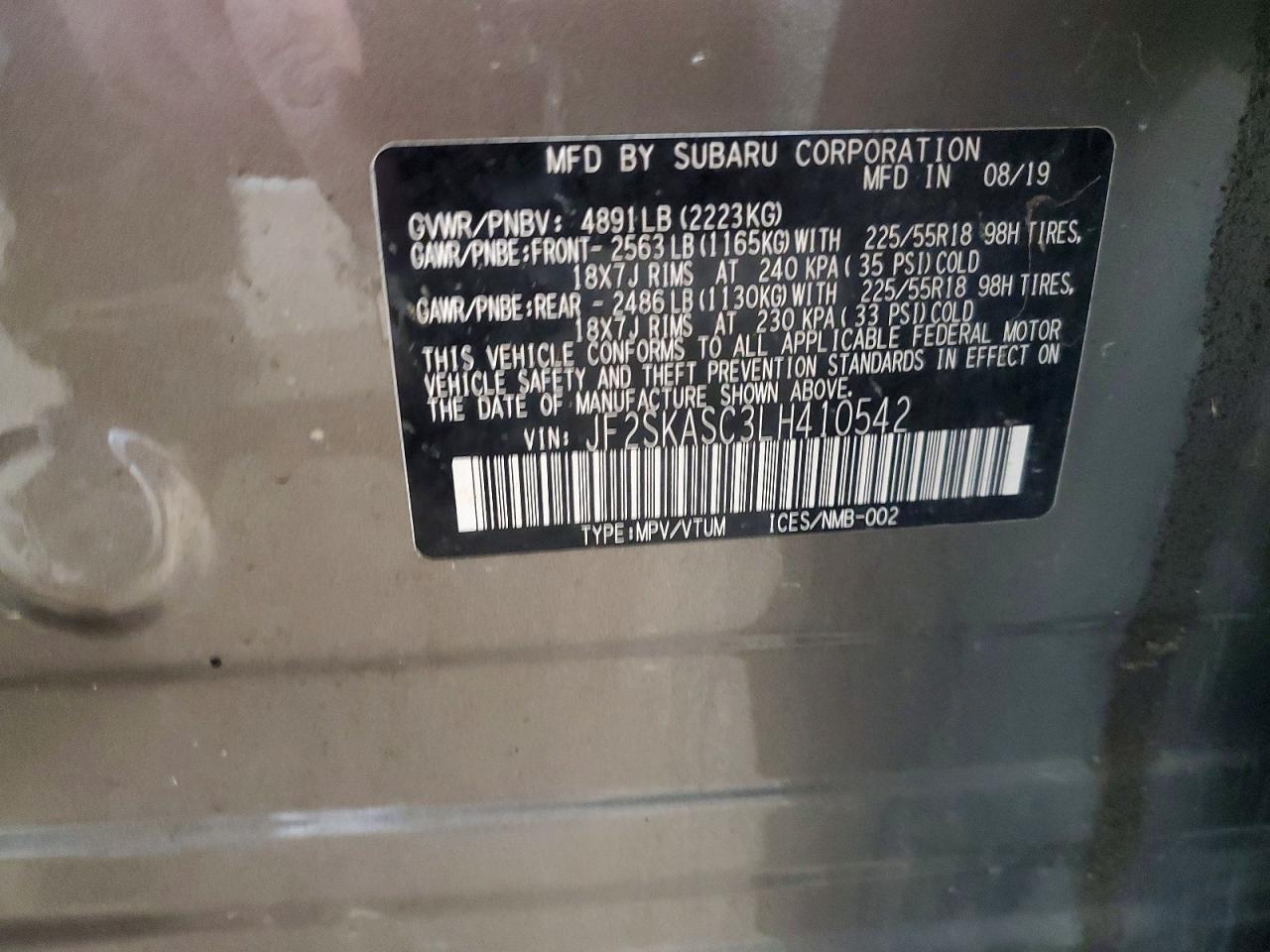 2020 SUBARU FORESTER