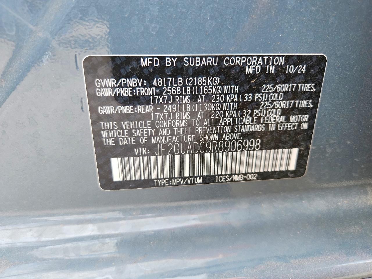 2024 SUBARU CROSSTREK