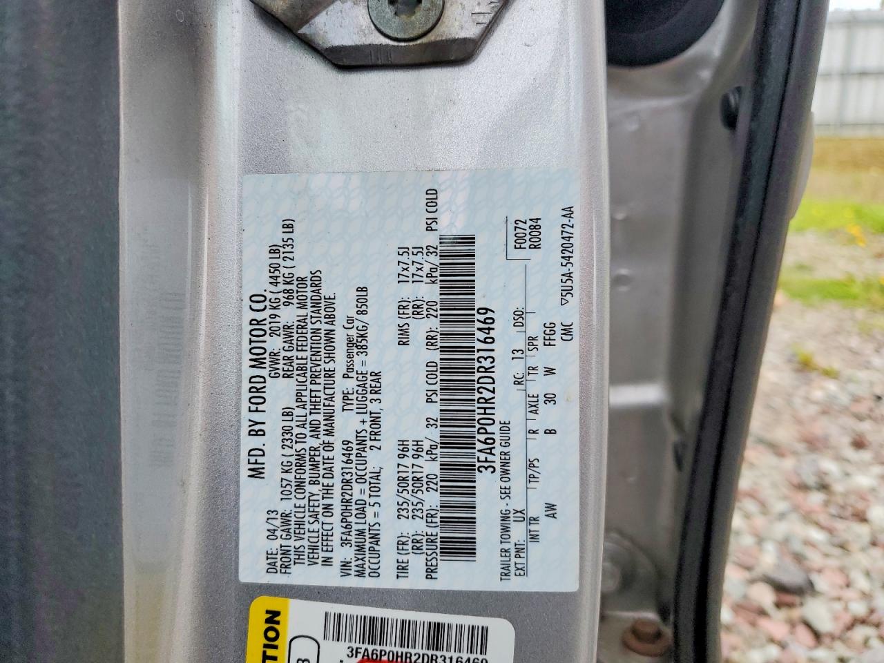2013 FORD FUSION
