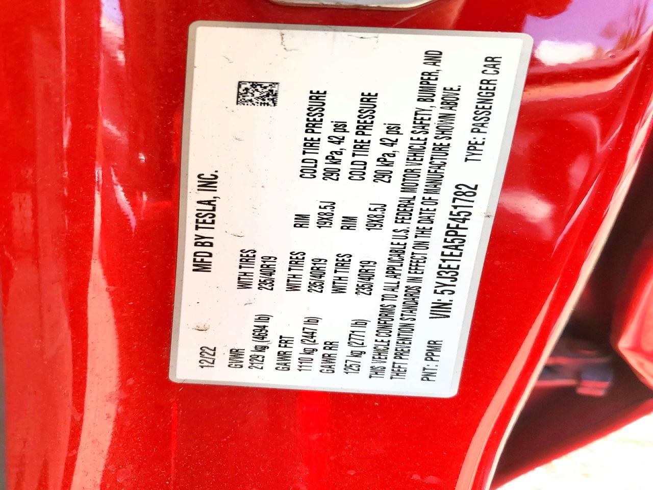 2023 TESLA MODEL 3