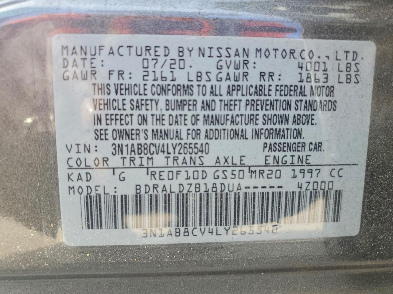 2020 NISSAN SENTRA