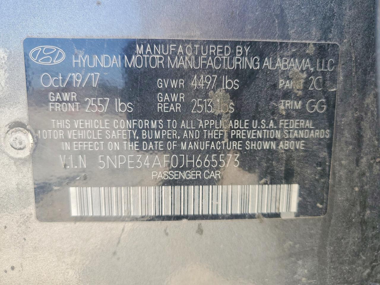 2018 HYUNDAI SONATA