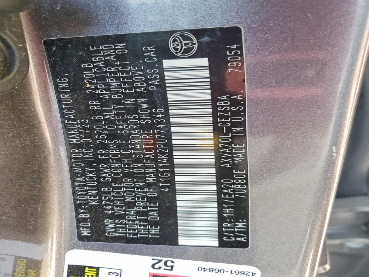 2023 TOYOTA CAMRY