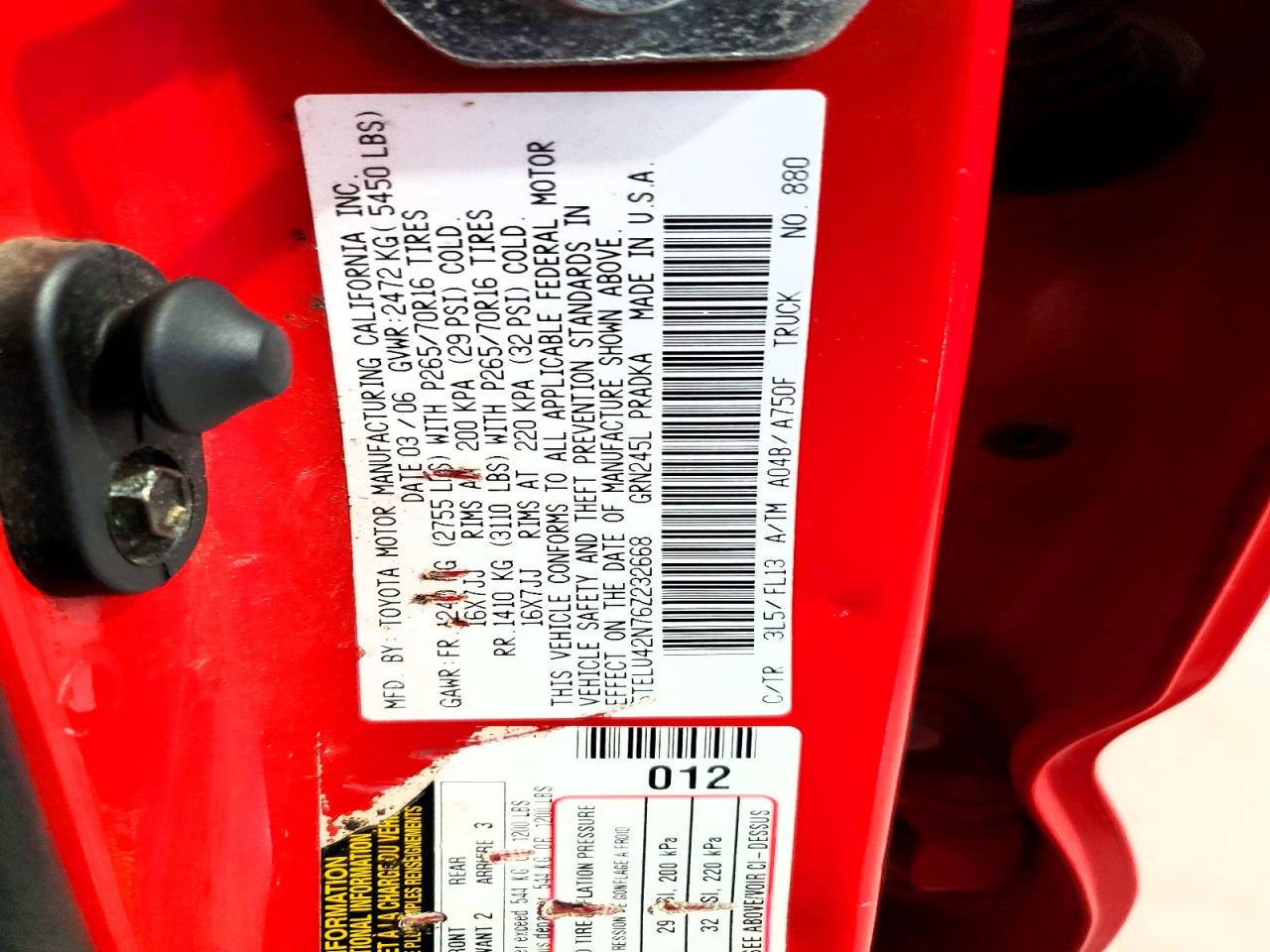 2006 TOYOTA TACOMA