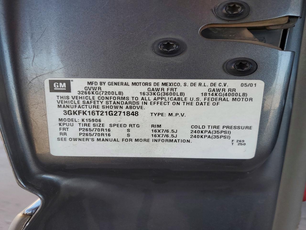 2001 GMC YUKON