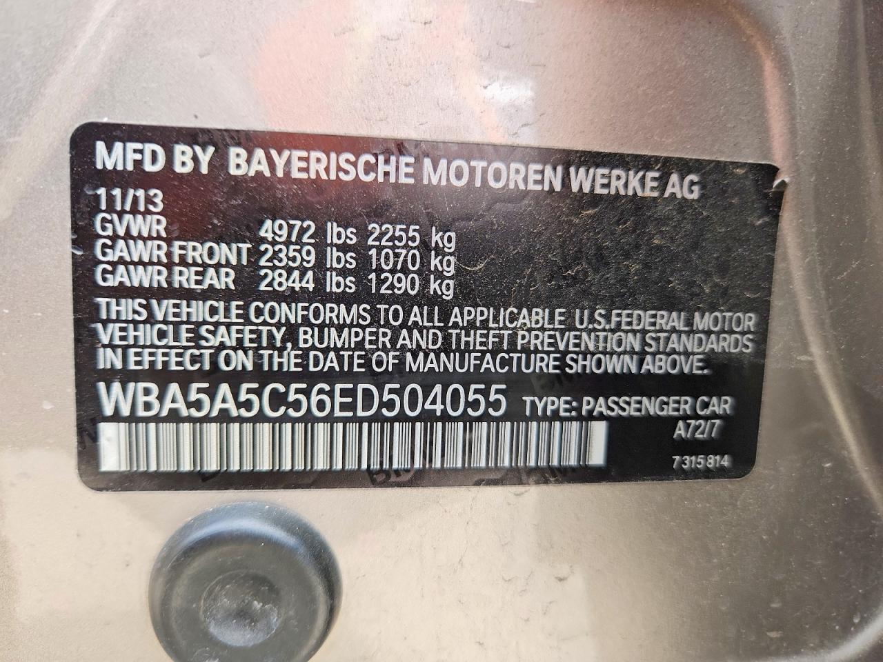 2014 BMW 5 SERIES