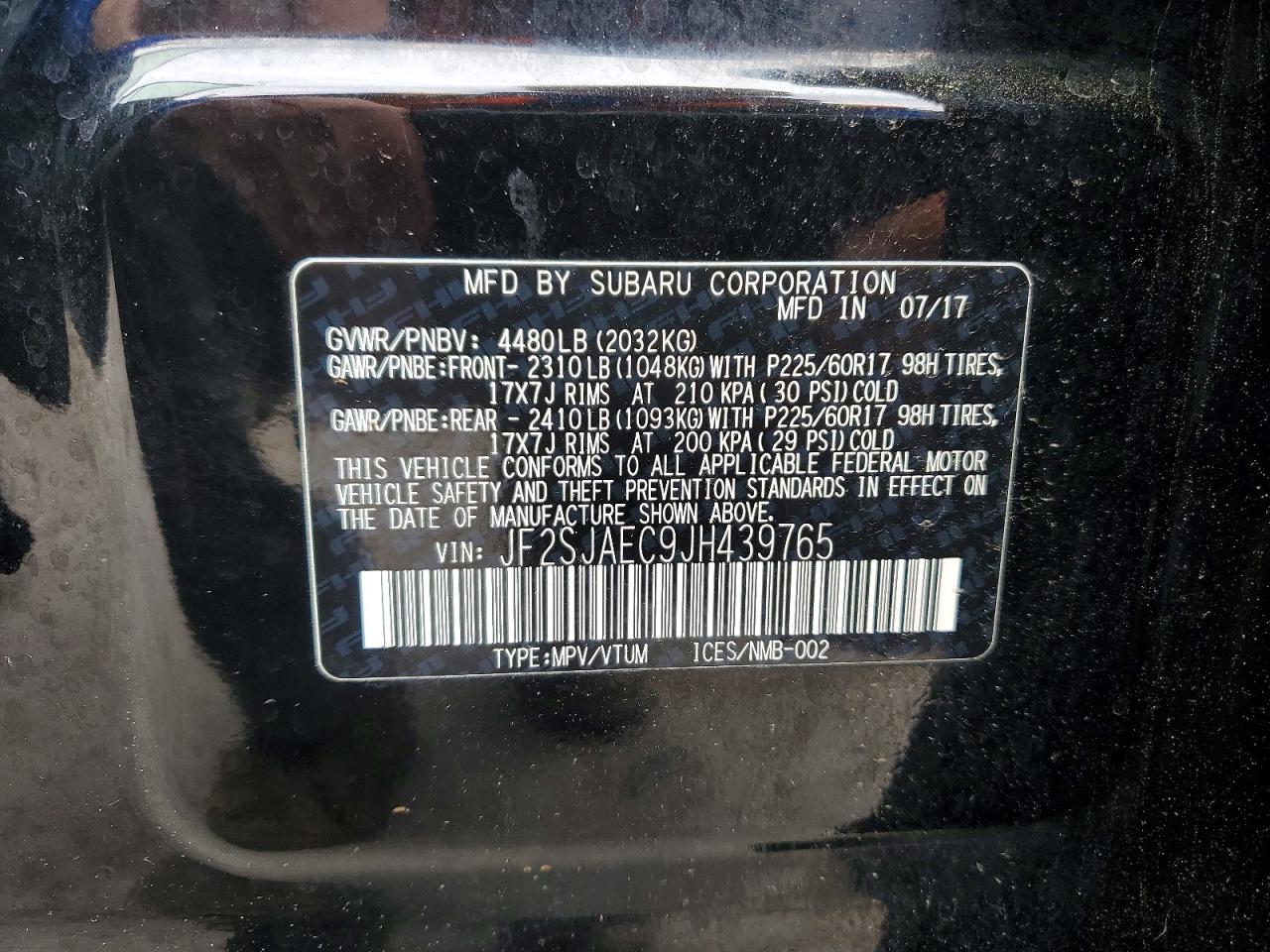 2018 SUBARU FORESTER