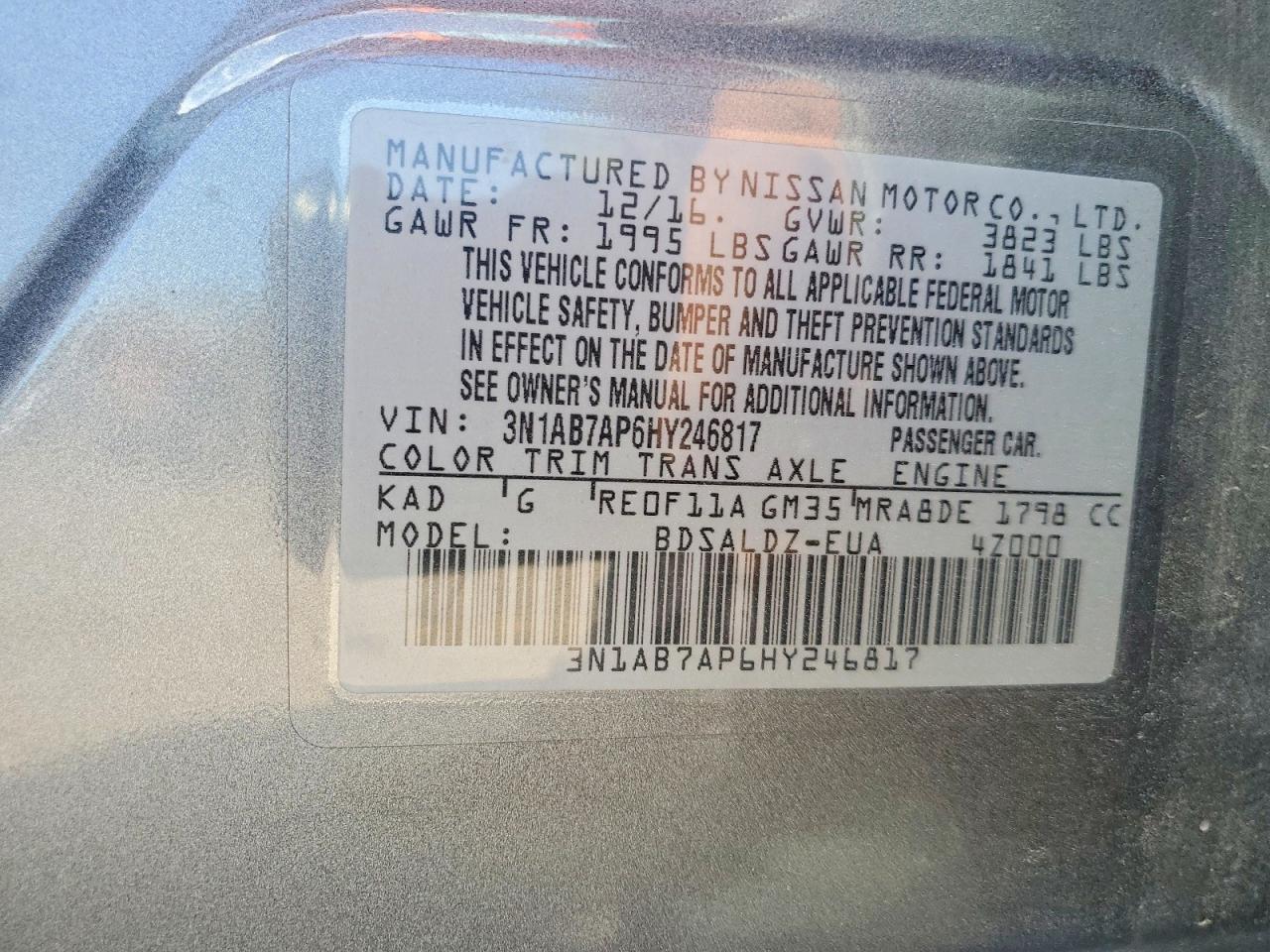 2017 NISSAN SENTRA