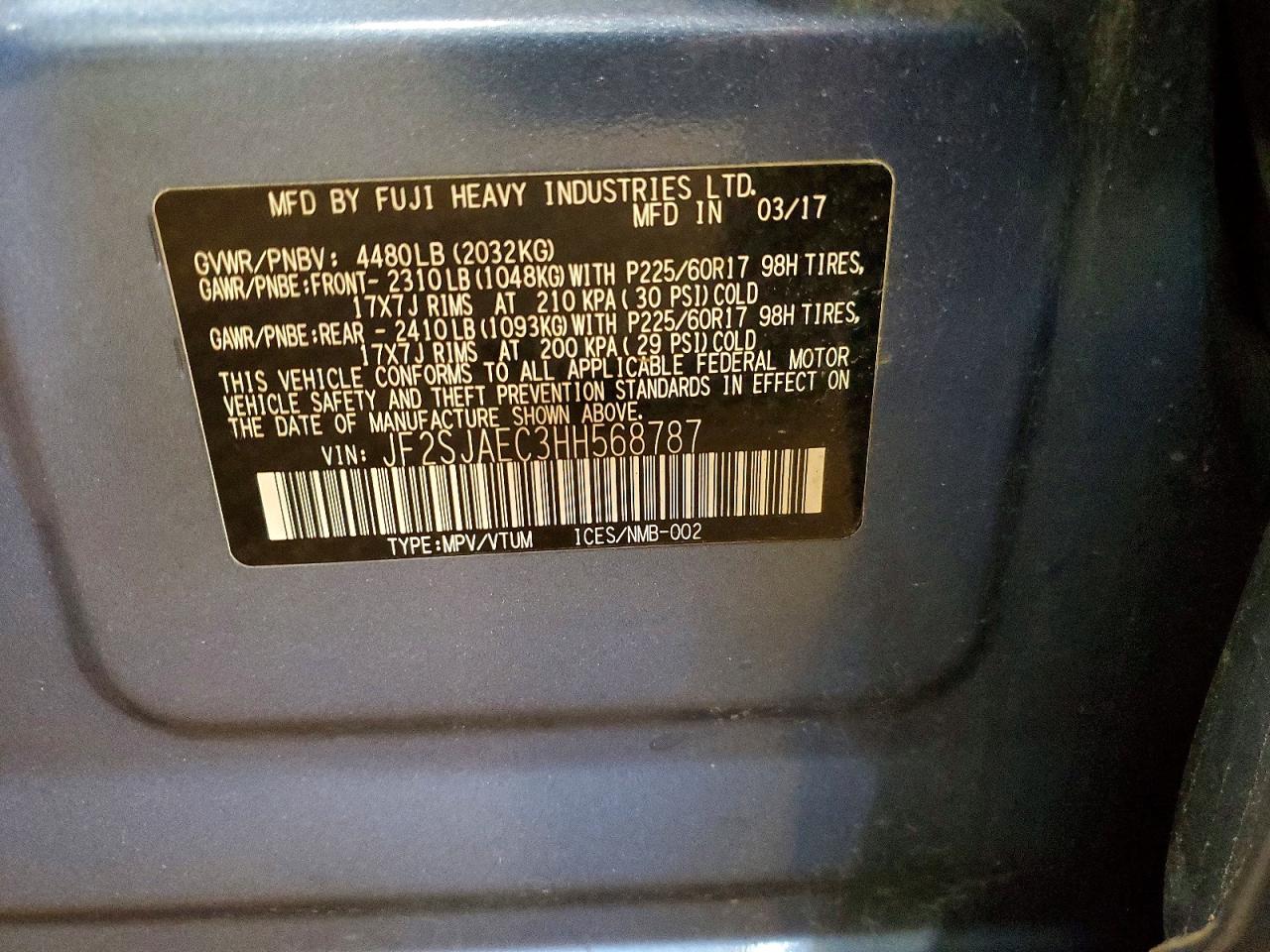 2017 SUBARU FORESTER