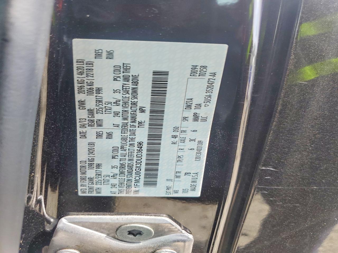 2013 FORD ESCAPE