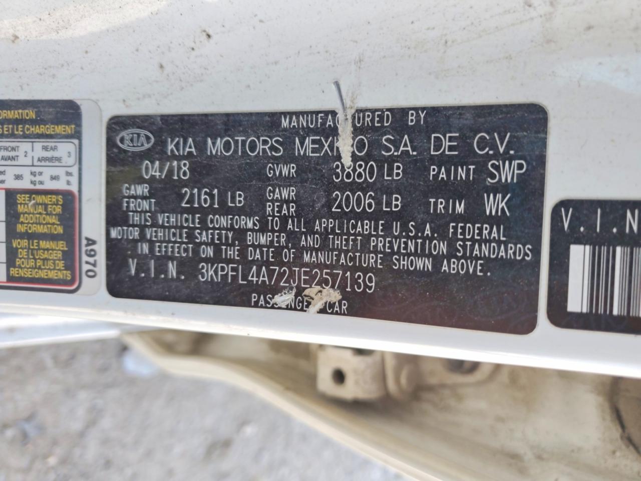 2018 KIA FORTE