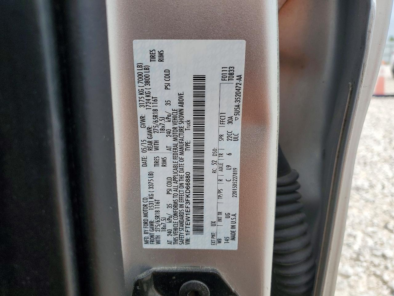 2015 FORD F150