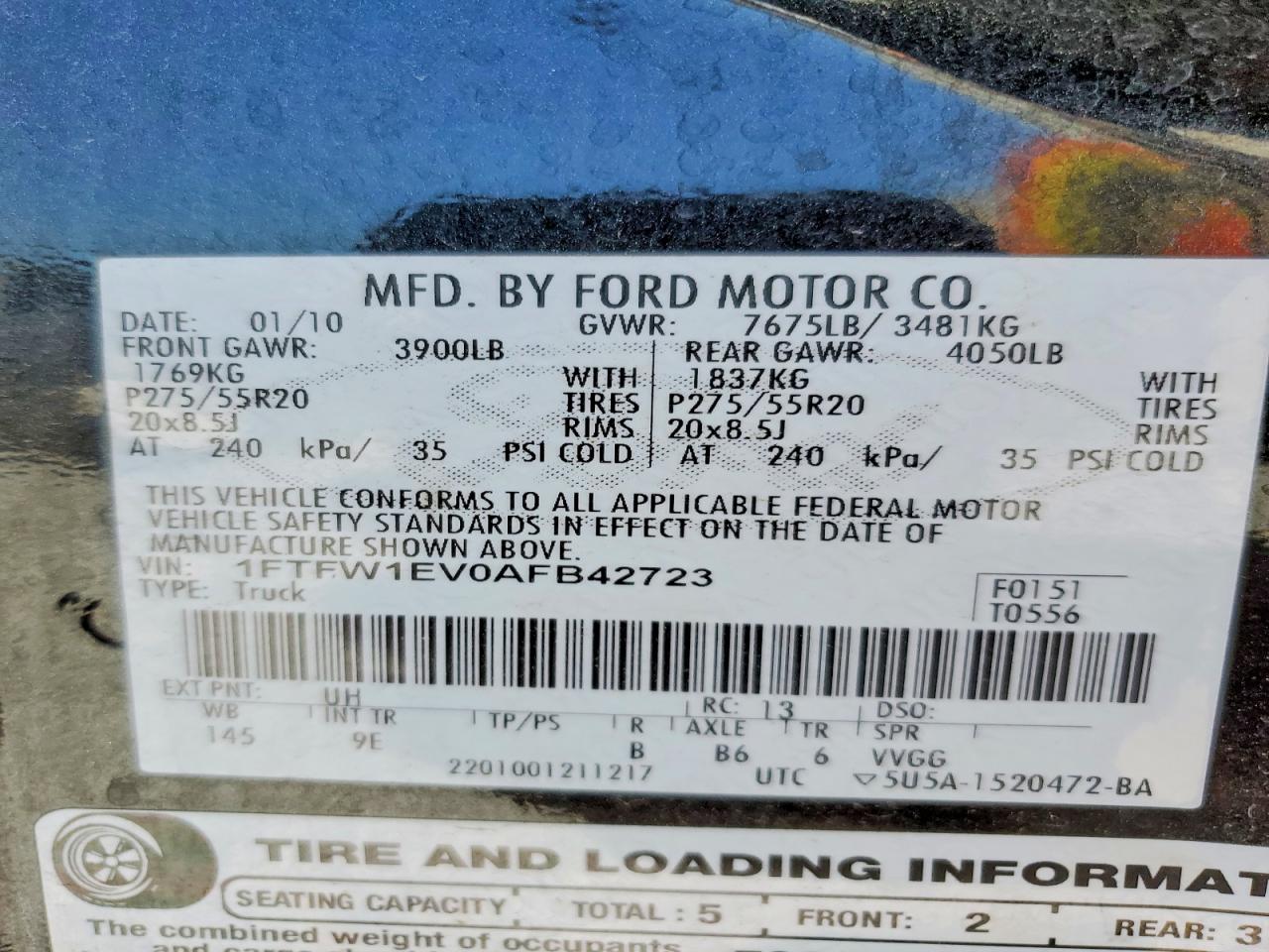 2010 FORD F-150