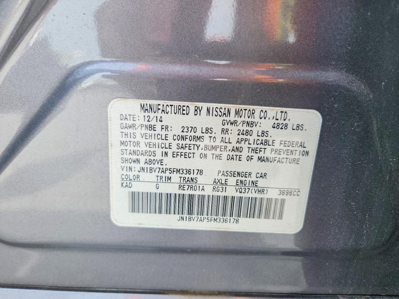 2015 INFINITI Q50