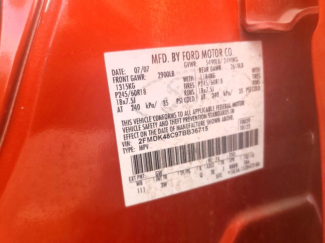 2007 FORD EDGE
