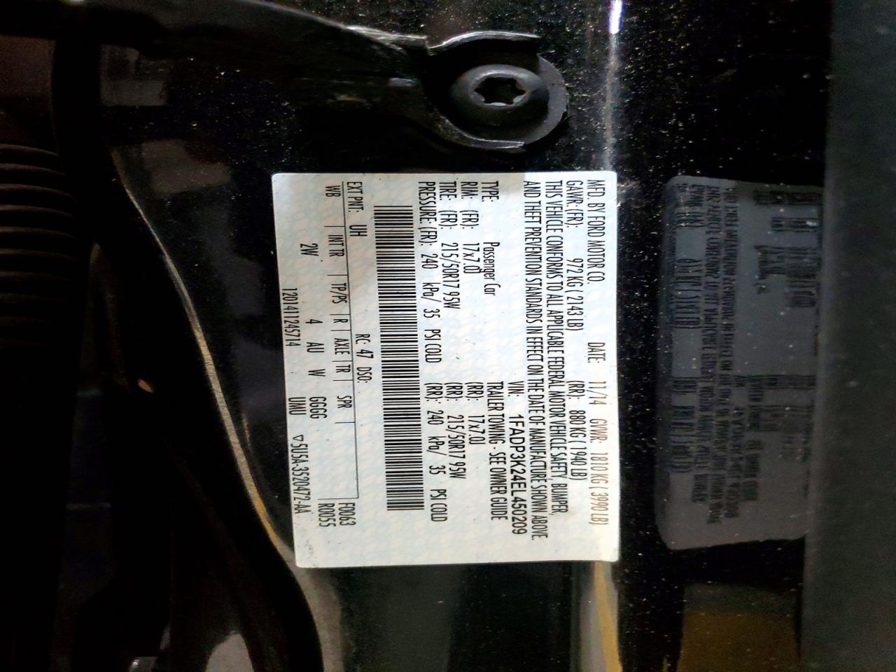 2014 FORD FOCUS